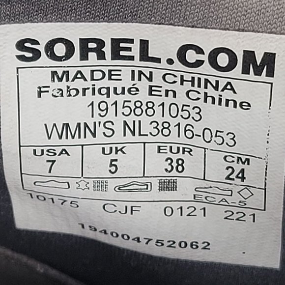 Sorel Evie Women's Pull On Ankle Boots Quarry Gum NL3816-053 US Size 7 - Picture 8 of 8